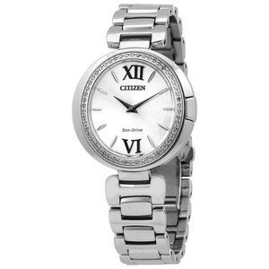 Citizen Capella Diamond Silver Dial Ladies Watch EX1500-52A